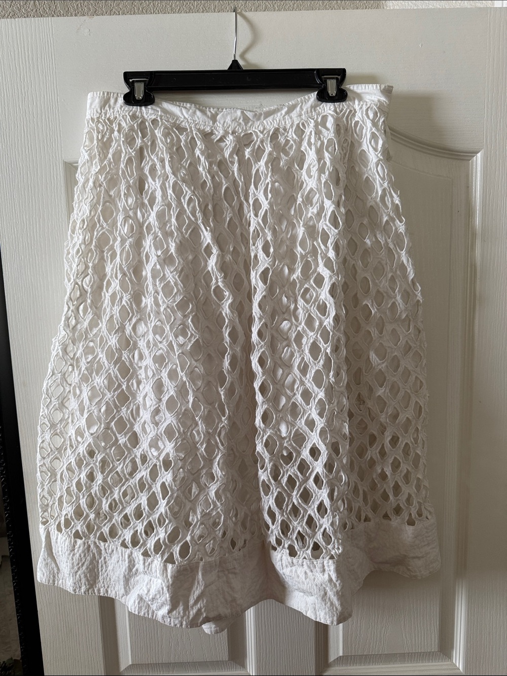 Floreat White Eyelet Midi Skirt